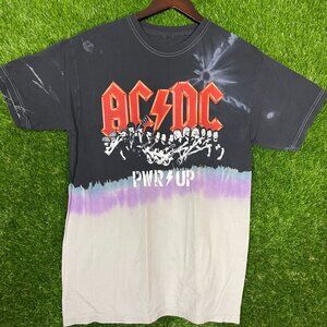 AC/DC Power Up Tie-Dye Rock T-shirt size Large